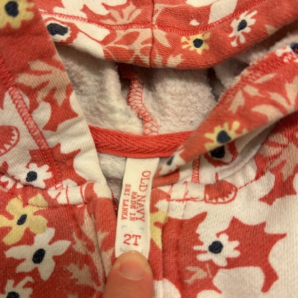 Old navy floral hoodie - Picture 2 of 2